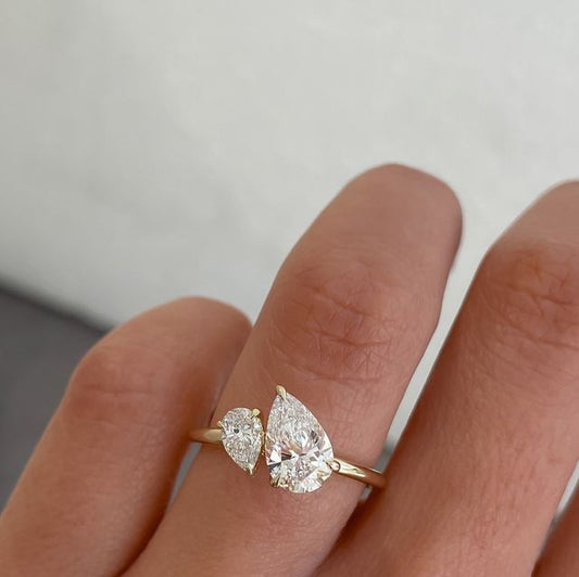 Bague Toi & Moi Éclat d’Éternité - en Moissanite