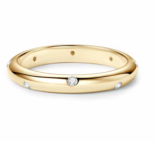 Éclat des Astres – Bague Eternity en Argent 925 et Moissanites