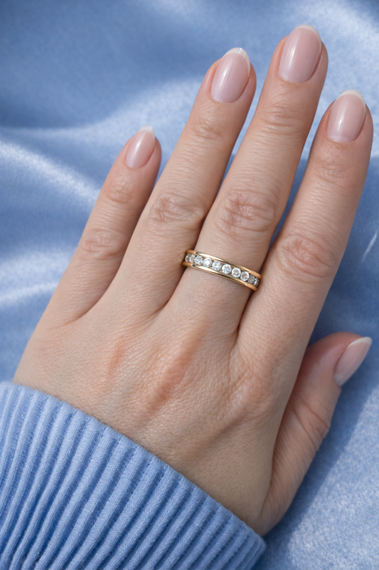 Éclat Éternel – Alliance Eternité Moissanite