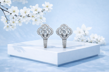 Boucles d'oreilles Trefles Celeste