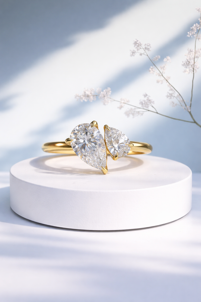 Bague Toi & Moi Éclat d’Éternité - en Moissanite