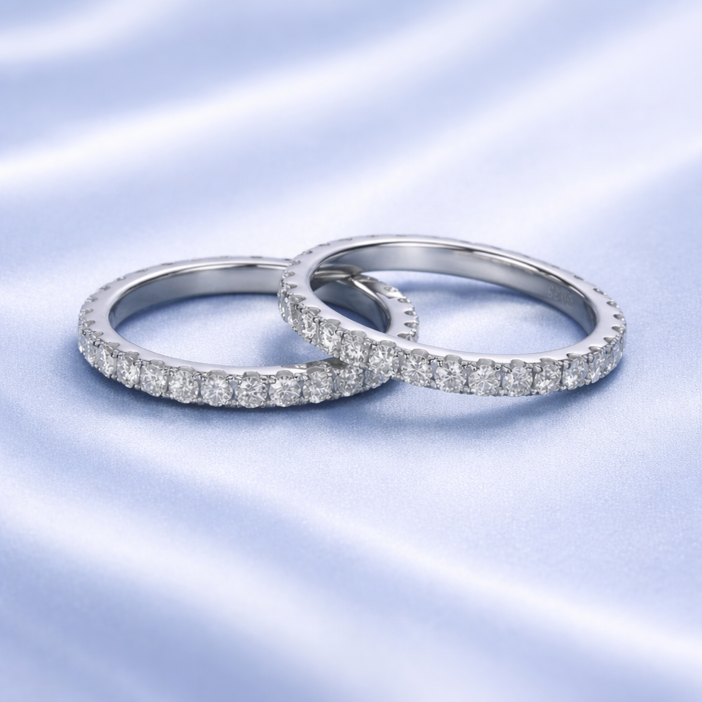 Halo Éternel — Alliance Éternity en Moissanite