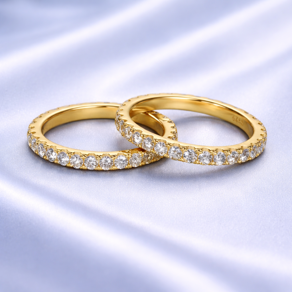 Halo Éternel — Alliance Éternity en Moissanite