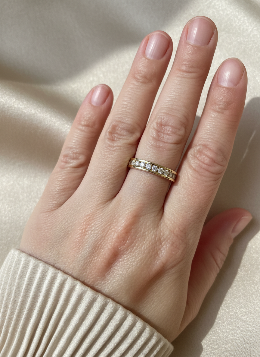 Éclat Éternel – Alliance Eternité Moissanite