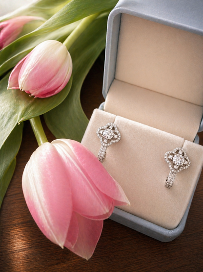Boucles d'oreilles Trefles Celeste